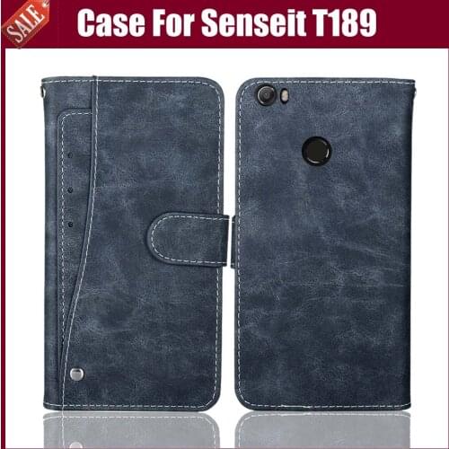 Hot Sale! Senseit T189 Case High Quality Flip Leather Phone Case Protective Cover For Senseit T189 Case With Card Slots