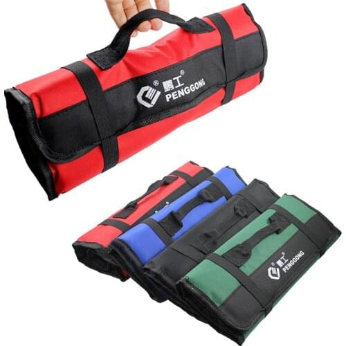 Canvas Tool bag Oxford Cloth Folding wrench Pouch Portable Instrument Case Organizer Holder 4 Colors Roll Storage Pocket Tools