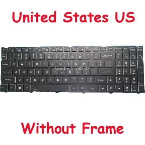 NO Frame US Keyboard For CLEVO N15Z3 PB50 PB51 PB70 PB71 N150CU CVM18H930094301 6-80-N15Z3-01A-1 CVM18H93US9430 English US