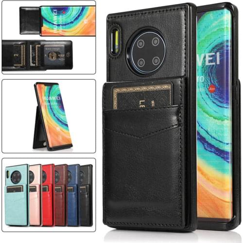 Leather Wallet Case for Huawei P30 P40 Mate 20 40 30 Pro Lite P Smart 2019 2021 Cover with Cards Holder Luxury Stand Phone Bags