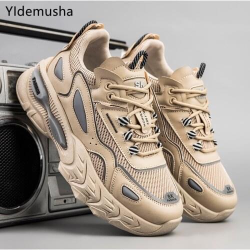 2021 Mens Sport Shoes Fashion Sneakers Trend Hot Sale Comfortable Man Casual Shoes Outdoor Non-slip Breathable Men Mesh Shoes