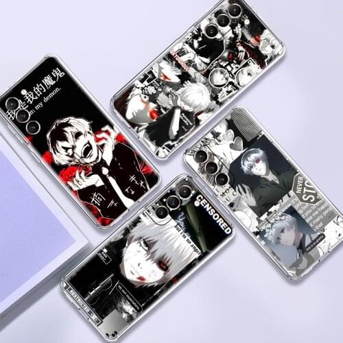 Soft Case for Samsung S20 FE S21 Shell for Galaxy S10 S9 Plus S8 Note 20 Ultra 10 Lite Tpu Phone Cover Tokyo Ghoul Anime