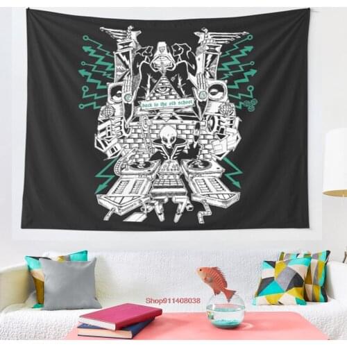 Back to the old school tapestry Art Wall Hanging Living Room Decor Craftsmandala Decorative Thin Blanket Yoga