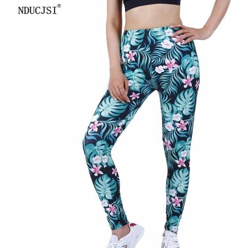 NDUCJSI High Quality Women Leggings High Elastic Skinny Print Leggins Spring New Summer Slimming Women Leisure Jegging Pants