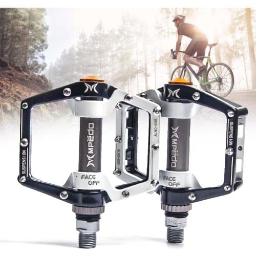 Non-Slip Mountain Bike Pedals,Ultra Strong Colorful Cr-Mo CNC Machined 9/16" 3 Sealed Bearings for Road BMX MTB Fixie Bike