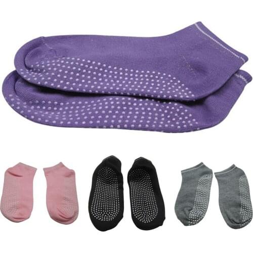 Women Socks Anti Slip Sports Balet Dance Yoga Socks Elastic 3D PVC Particle Cotton Indoor Gym Pilates Ankle Socks Women