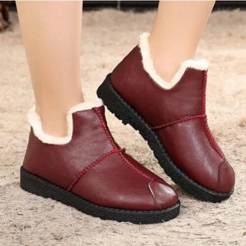 New Arrivals Winter Boots Women Snow Boots Waterproof Female Boots Warm Plush Ankle Boots Women Winter Slip On Shoes Botas Mujer