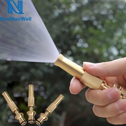 NuoNuoWell 3Pcs-Pack Brass Straight Jet Nozzles High Pressure Car Washing Spray Gun Quick Joint Garden Irrigation Tools