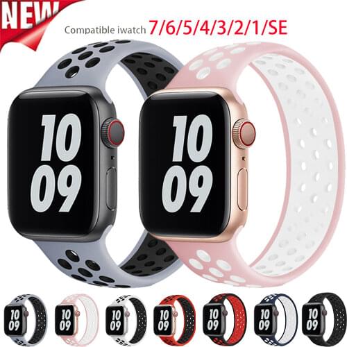 New Silicone Solo Loop Band for apple watch 6se 5 4 38mm 42mm soft sport strap for iwatch 5 3 2 40mm 44mm wristband bracelet