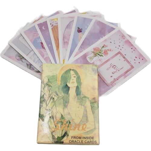 Shine Life Oracle Cards 44 Sheet Tarot Cards Divination Fate Gameplay Family Entertainment Party Table Playing Board Game
