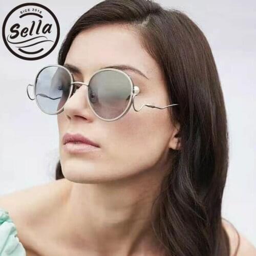 Sella New Fashion Women Sunglasses Female Street Personality Pearl Decoration Trending Round Ladies Summer Sun Glasses