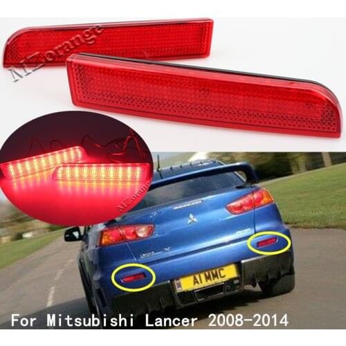 MZORANGE Rear Bumper Light For Mitsubishi Lancer Evolution EVO X/Outlander Sport/RVR/ASX 08-14 Reflector Light Car Accessories