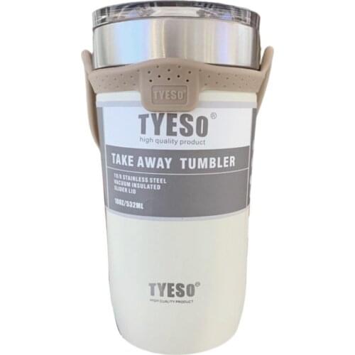 550ml Stainless Steel Thermos Cup Fashion Thermos Flask Coffee Mug Silicone Handle Vacuum Flask Car Travel Insulated Bottle Gift