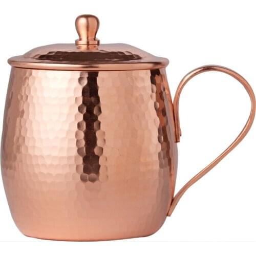 Thickened pure copper teacup copper beer mug tea water coffee cup handmade teacup 550ml