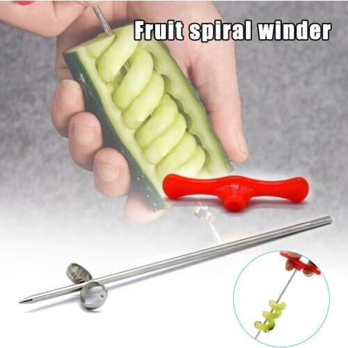 Cucumber Rotary Cutter Spiral Coil Fruit Vegetable Twist Cutter Tool for Home Kitchen Dining Bar