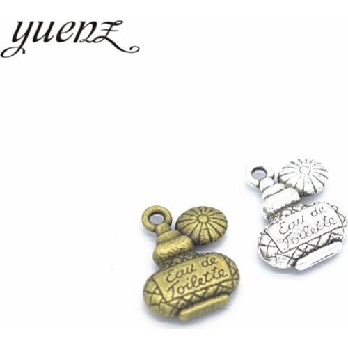 YuenZ 10pcs Antique Silver color Plated Perfume bottle Charms Pendants Jewelry Diy Jewelry Findings 18*13mm J192