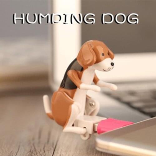 Funny Humping Dog Stray Dog Charger Cable USB 2.0 Dustproof Cover OTG Adapter Super Cute Portable Mini Dog Toy for Smartphone