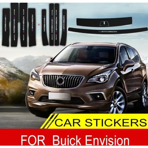Car Door Sill Guard Cover Protector Stickers For Buick Envision Carbon Fiber Threshold Strip Front Rear Taildoor