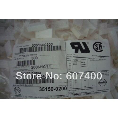 0351500200 CONN HSG PLUG 2POS 6.20MM NAT 35150-0200 MOLEX Connectors Terminals housings 100% new and original parts