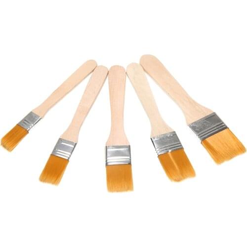 100pcs/set Wooden Handle Flat Paint Brush Oil Painting Paintbrush Corner Brush for Oil Painting Acrylic Painting