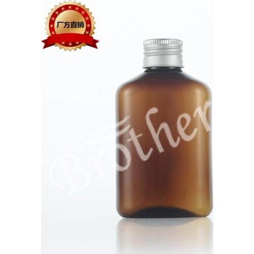 125ml Silver Aluminum Covers Flat Empty Bottle with Inner Cap 10pcs/lot