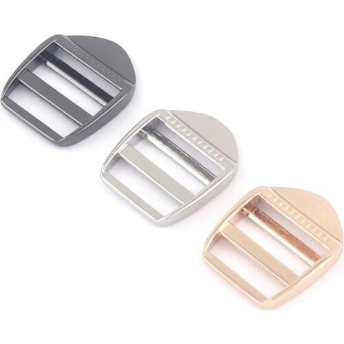 19mm Light Gold Ladder Tension Lock Slide Adjustable Buckle Purse Webbing Strap Harness Backpack Luggage Buckle Tripper Hardware