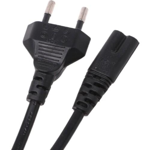 2-Prong Pin AC EU Power Supply Cable Lead Wire Power Cord For Desktop Laptop 4XFA