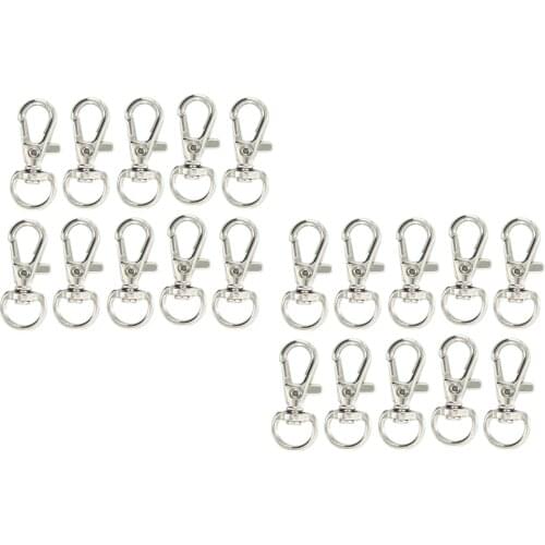 20 Swivel Trigger Clips Snap Hooks Lobster Clasp Keychain Bag Craft DIY Jewelry Findings for key chains hanging crafts