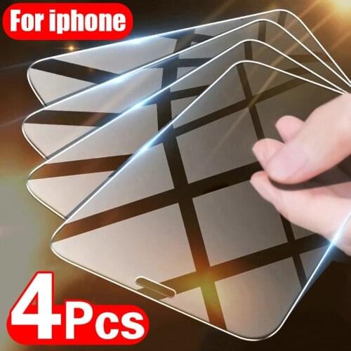 3Pcs Tempered Glass On The For iPhone 12 7 8 6 Plus Screen Protector For iPhone X XS XR 11 12 Pro Max 12 Mini Protective Glass