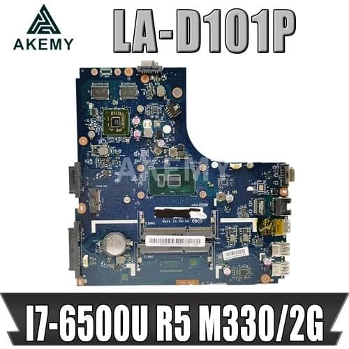 Akemy BIWB6/B7/E7/E8 LA-D101P for Lenovo notebook motherboard B41-80 TianYi 300-14ISK CPU I7-6500U GPU R5 M330/2G 100% test OK
