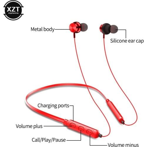 Wireless Bluetooth Earphone Headphone BT 5.0 Waterproof Sport Headsets Bass Stereo earpieces with Mic for iPhone Android xiaomi