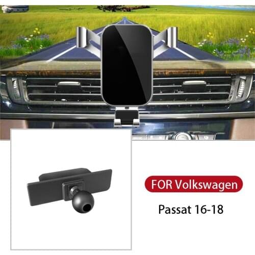 For Volkswagen Passat 16 17 18 Auto Car Mobile Phone Holder Stylish Car Dashboard Air Vent Stand Clip Mount Bracket Smartphone