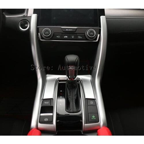 For Honda Civic 10th Gen Inner Gear Box Panel Decorative Cover Trim 2016 2017
