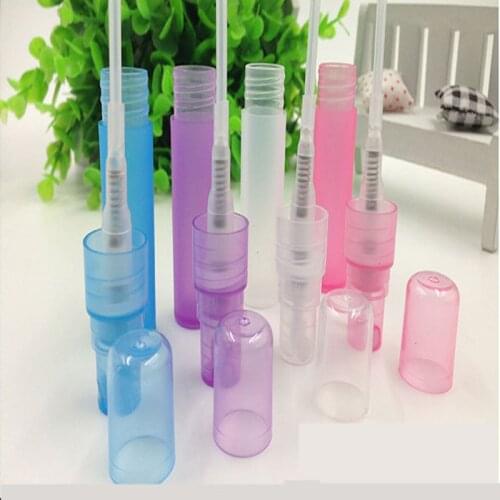 6ps 5ml 10ml Empty clear matt perfume pen sprayer bottle with spray pump Portable container Small sample bottle
