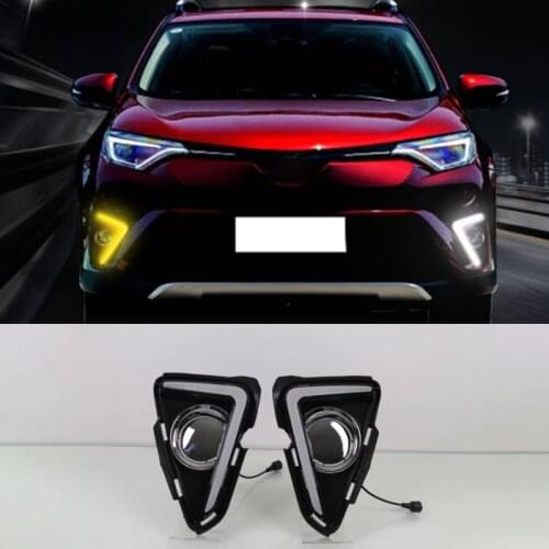 For Toyota RAV4 RAV 4 2016 2017 2018 2019 Car LED DRL Daytime Running Light Fog Lamp Light Turn Signal Reverse Light