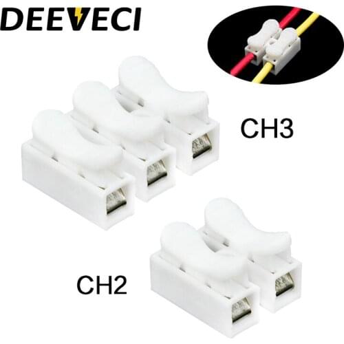 Electrical Terminals Cable Connectors 2Pins 3Pins CH2 CH3 Quick Splice Lock Wire 5pcs 10pcs 20pcs 30pcs lot 19.5x17x13mm