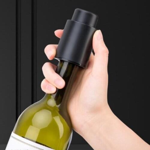 Leak-proof silicone wine bottle cap stopper with time scale champagne stopper vacuum sealed wine cork retain freshness bar tools