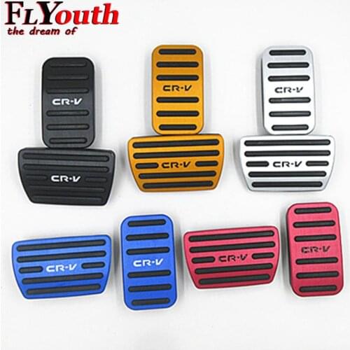 Aluminum Alloy Pedal Cover For Honda CR-V 2017 2018 2019 Non-Slip Auto No Drilling Aluminum Brake And Accelerator Pedal Covers