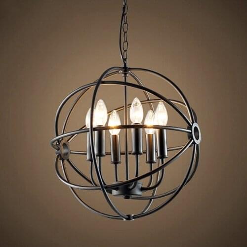 Loft American Style Retro Nordic Vintage Pendant Light Iron Industrial Hanging Lamp Living Room Dining Room Light Fixture Lamp