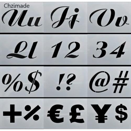 Lychee Life DIY Letter Layering Stencils For Wall Painting Scrapbooking Creative Plastic Stamping Template Crafts Tools