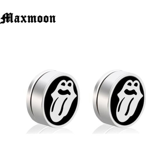 Maxmoon Magnet Magnetic Ear Stud Earrings for Men & Women Fashion Stainless Steel Non Piercing Unisex Fashion Fake Earrings