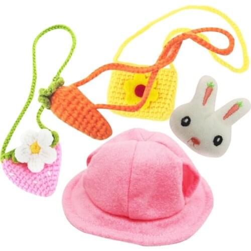 Small Animal Clothes Decor Accessories DIY Guinea Pig Lop-eared Rabbit Hat Knapsack Travel Chest Strap Hamster Comfort Clothes