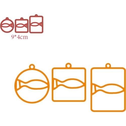 MISS VINTAGE Craft metal cutting dies cut die mold fish tag set Scrapbook paper craft knife mould blade punch stencils