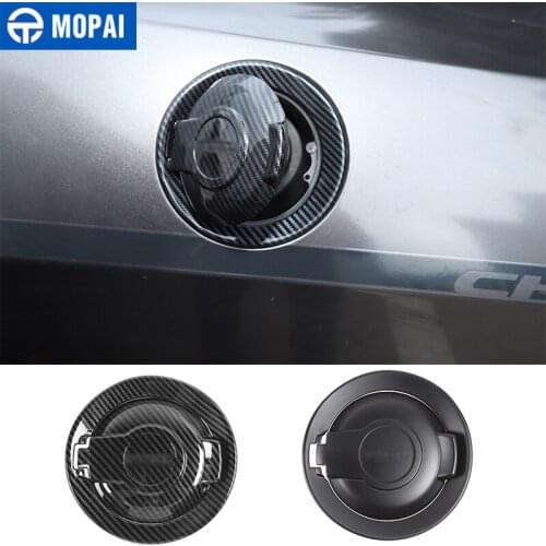 MOPAI Car Stickers for Dodge Challenger 2015+ Carbon Fiber Grain Car Oil Fuel Tank Cover Decor for Dodge Challenger 2015