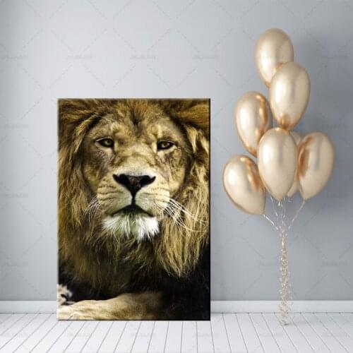 Canvas Posters Home Decor Wall Art Mane Savannah Lion Paintings For Living Room Posters Prints Abstract Animal Pictures Cuadros