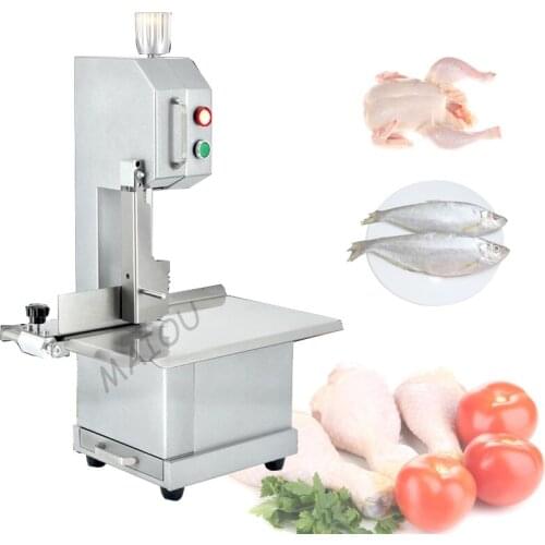 Desktop Commercial Bone Cutter Household Electric Bone Sawing Machine Kitchen Trotter Steak Frozen Meat Cutting Equipment