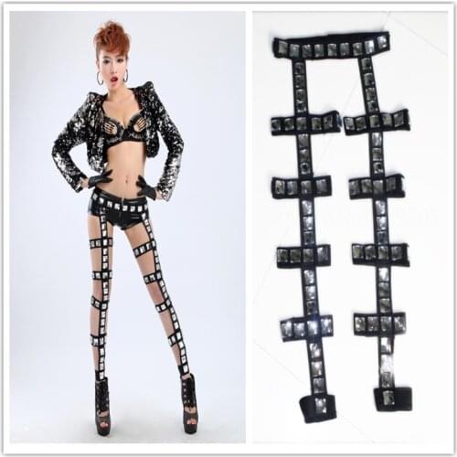 2020 New Jazz Dance Rhinestone Pants, Fashionable Female Singer DJ Ds Outfit, Cropped Sparkling Stars Nightclub Clothes