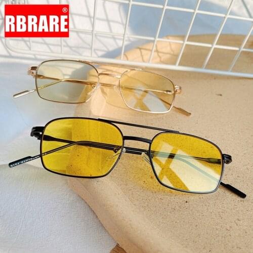 RBRARE Metal Small Frame Sunglasses Women 2021 Luxury Brand Gradient Mirror Sun Glasses Women Vintage Alloy Gafas De Sol Hombre
