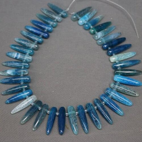 Full Strand Blue Necklace Finding Beads, Pendant Necklace Kindgems Charm Stone Women Super Popularity European Fashion Jewelry