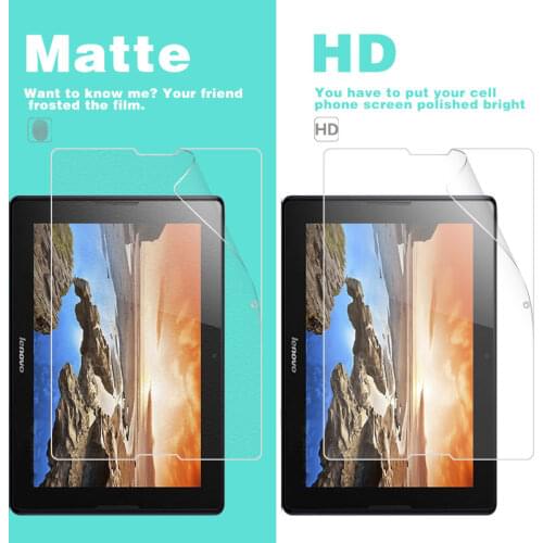 HD Front LCD Clear Glossy Film For Lenovo Tab A10-70hv A7600 10.1 in Anti-Glare Matte Film Screen Protector + Cloth